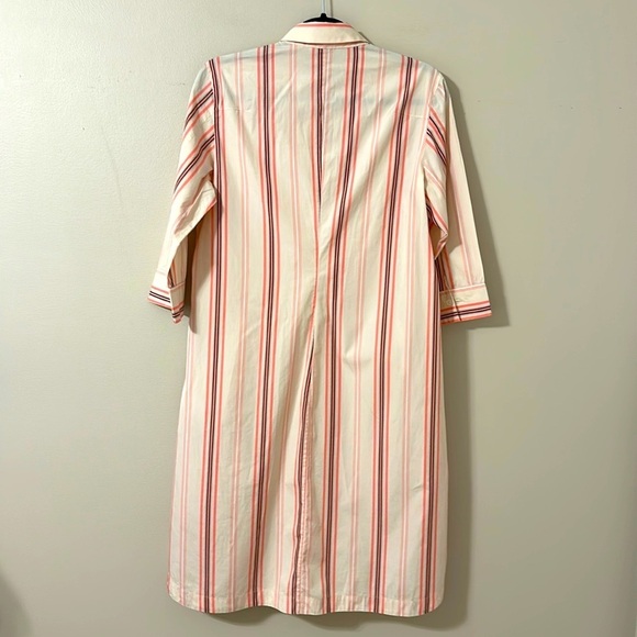 Caliban Women’s Striped Cotton Button Front Shirt Dress Sz 8 (IT 44) Classic - Picture 2 of 11